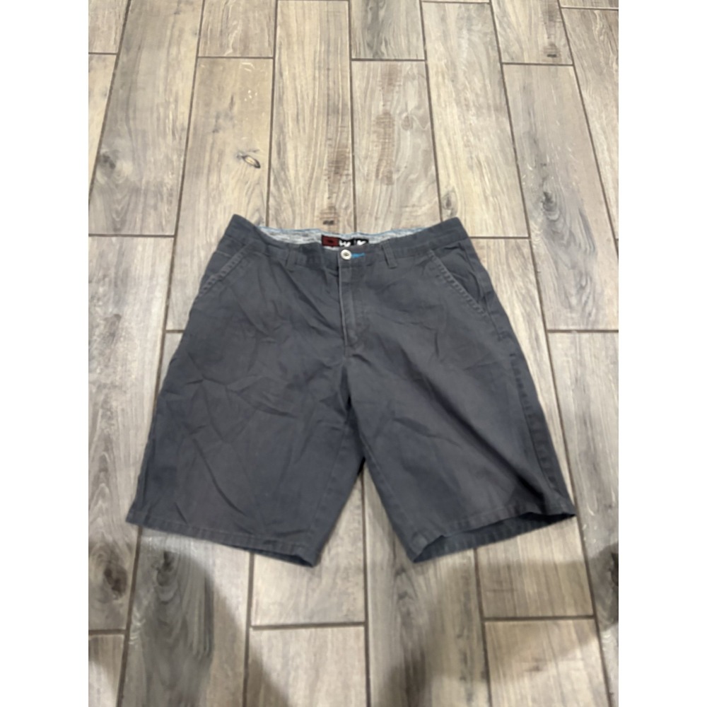 Tony Hawk Men's Flat Front Chino Shorts Size 34 Gray Cotton Blend Casual Skate